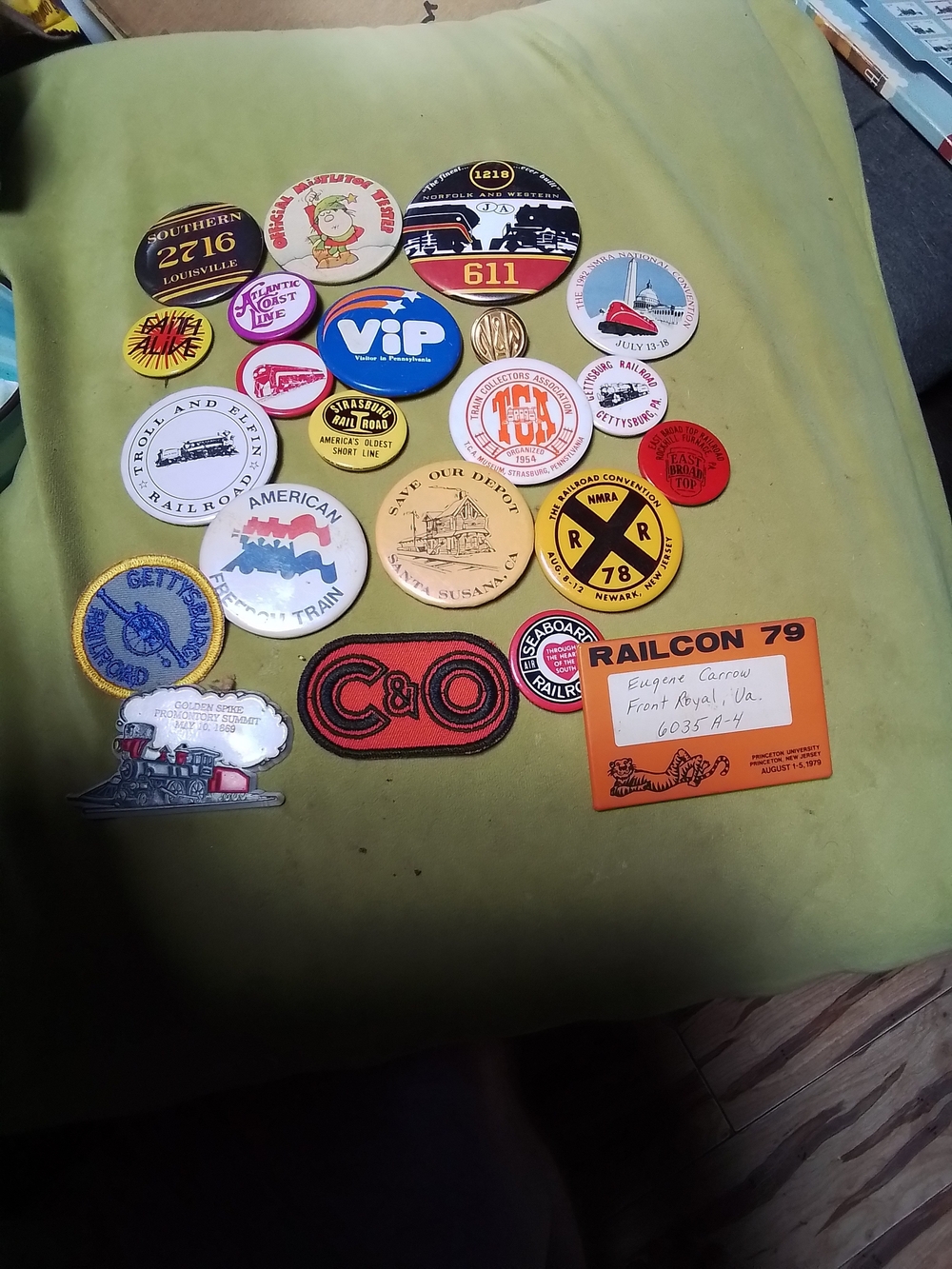 Vintage Railroad Pin Collection - Assorted Colors